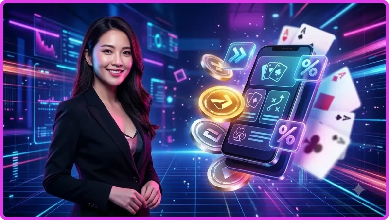 Bàn chơi xì dách với lá bài Át và K, minh họa luật chơi cơ bản