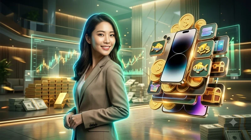 Hình minh họa game bắn cá 777 với đại dương sống động và các loài cá đầy màu sắc
