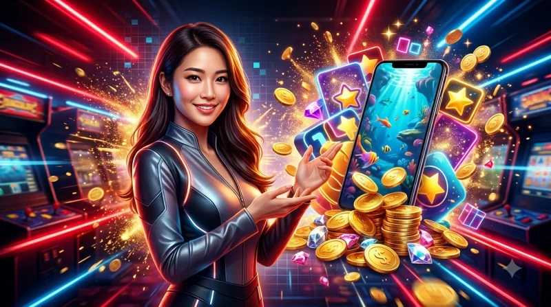 Sảnh casino dưới nước với màn hình bắn cá bingo tại VsBet